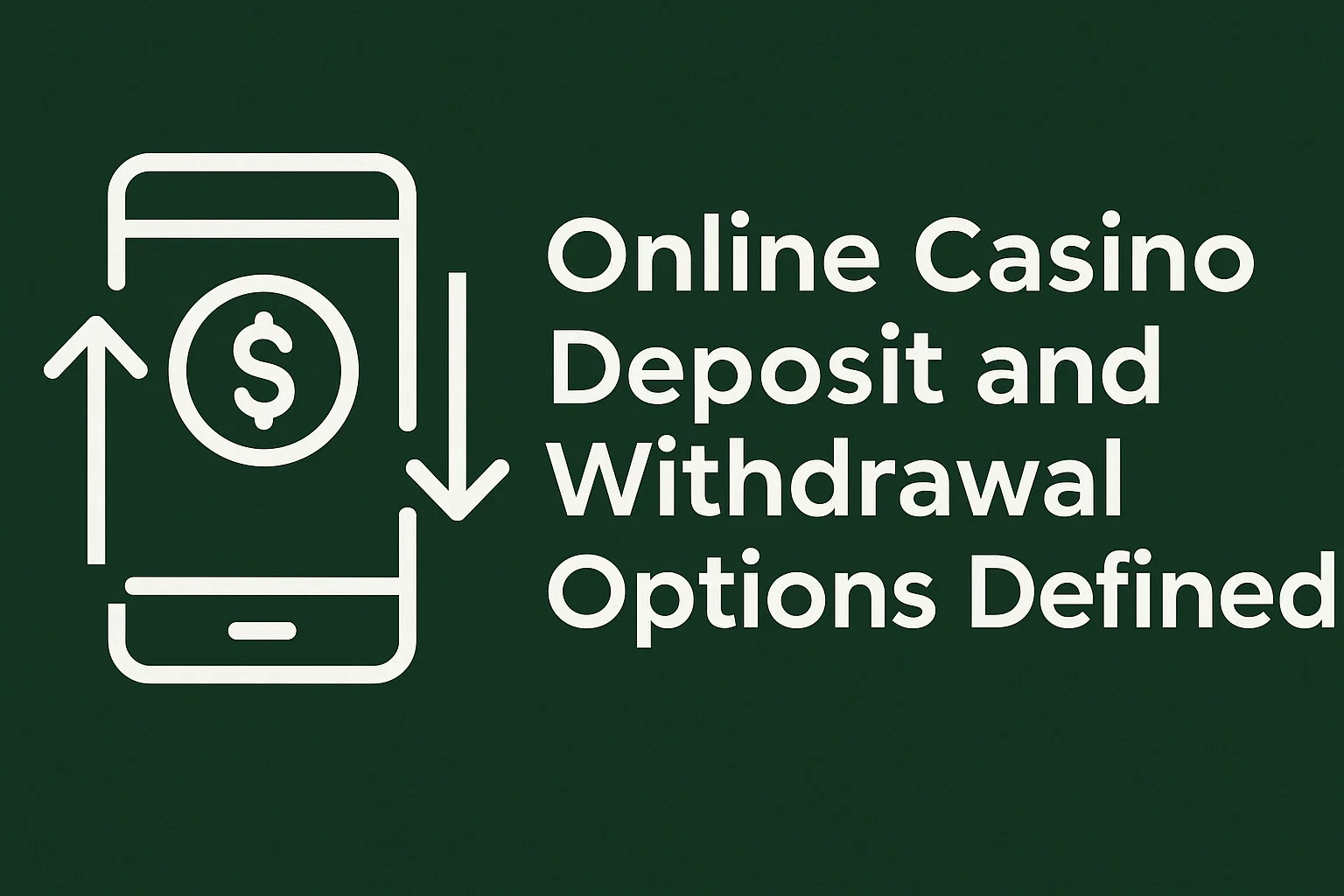 Online Casino Deposit and Withdrawal Options Defined